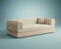 Atelier Del Sofa Legom Eco - Sofá-Cama de 3 Plazas Crema